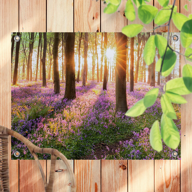 Sweet Living Outdoor Poster Blumen im Wald