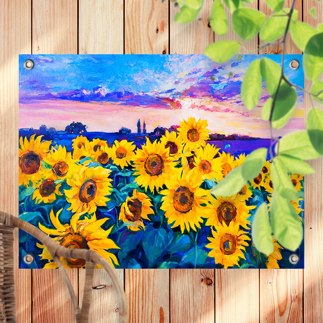 Sweet Living Outdoor Poster Moderne Sonnenblumen