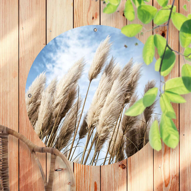 Sweet Living Rundes Outdoor Poster Pampas im Wind