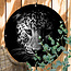 Sweet Living Rundes Outdoor Poster Schwarz Weiß Leopard