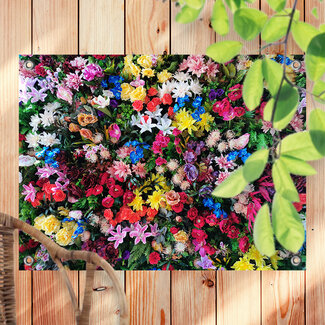 Sweet Living Outdoor Poster Farbenfrohe Blumen