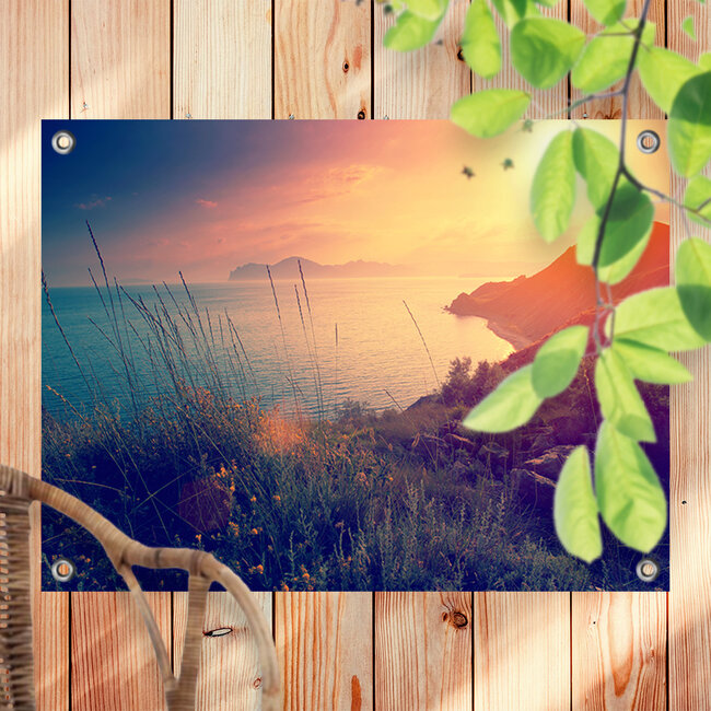 Sweet Living Outdoor Poster Felsiger Sonnenuntergang