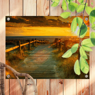 Sweet Living Outdoor Poster Sonnenuntergang Strand