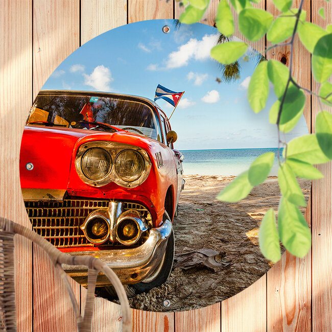 Sweet Living Rundes Outdoor Poster Kubanischer Strand