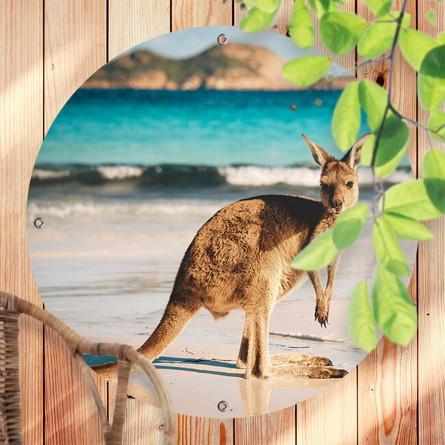 Sweet Living Rundes Outdoor Poster Känguru