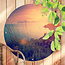 Sweet Living Rundes Outdoor Poster Felsiger Sonnenuntergang