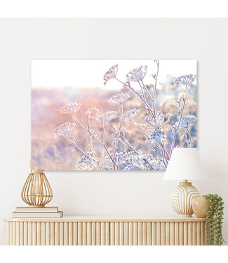 Sweet Living Leinwand Bild Gefrorene Pflanzen