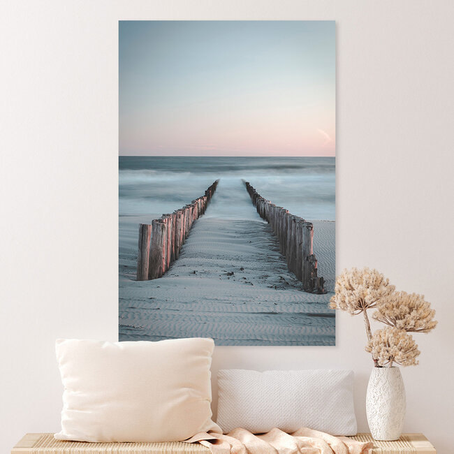 Sweet Living Leinwand Bild Ruhiger Strand-Sonnenuntergang