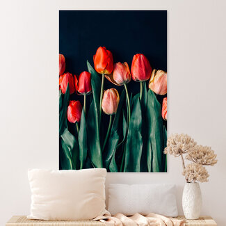 Sweet Living Leinwand Bild Rote Tulpen