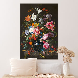 Sweet Living Leinwand Bild Vase mit Blumen
