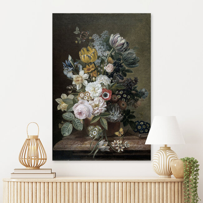 Sweet Living Leinwand Bild Stilleben mit Blumen