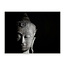 Sweet Living Leinwand Bild Buddha Schwarz und Weiß