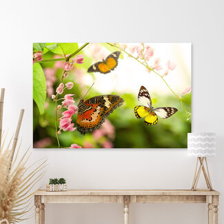 Sweet Living Leinwand Bild Fliegende Schmetterlinge