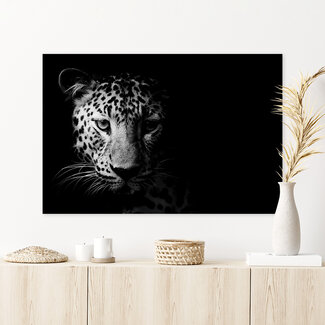 Sweet Living Leinwand Bild Schwarz Weiß Leopard