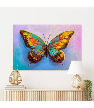 Sweet Living Leinwand Bild Bunter Schmetterling