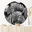 Sweet Living Runde Bilder Zwei Zebras