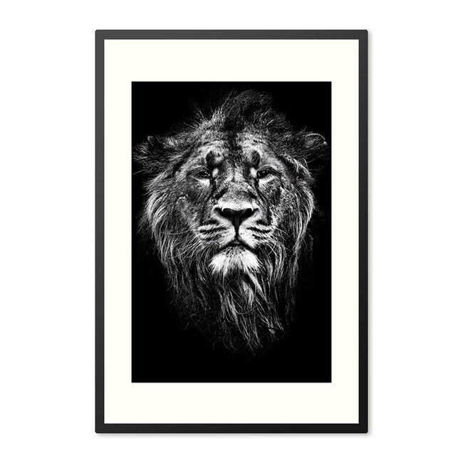 Sweet Living Poster mit Rahmen Impressive Lion