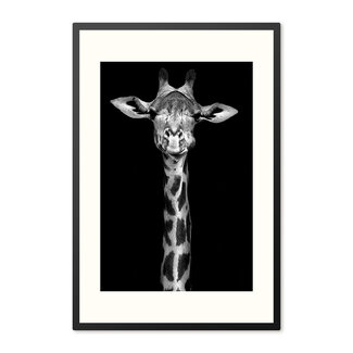 Sweet Living Poster mit Rahmen Giraffe Schwarz/Weiß