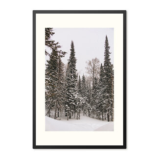 Sweet Living Poster mit Rahmen Snowy Trees