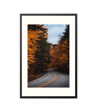 Sweet Living Poster mit Rahmen Autumn Road