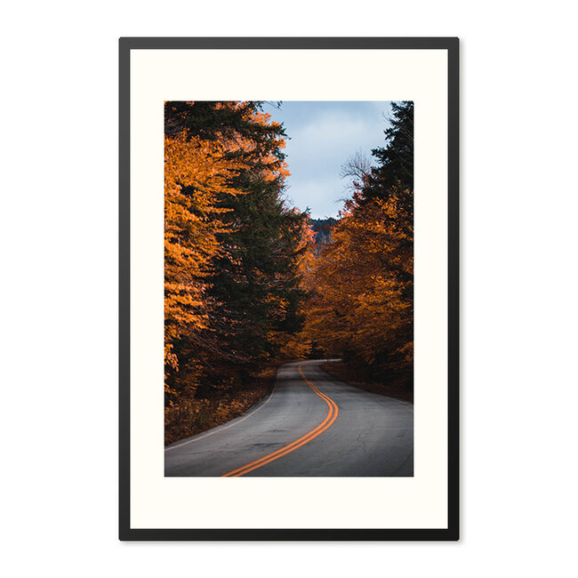 Sweet Living Poster mit Rahmen Autumn Road