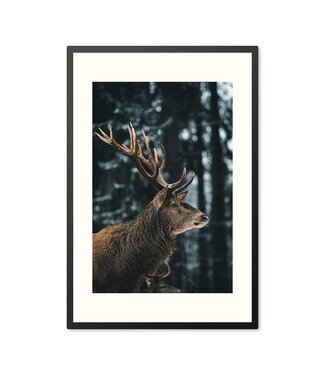 Sweet Living Poster mit Rahmen Wet Deer