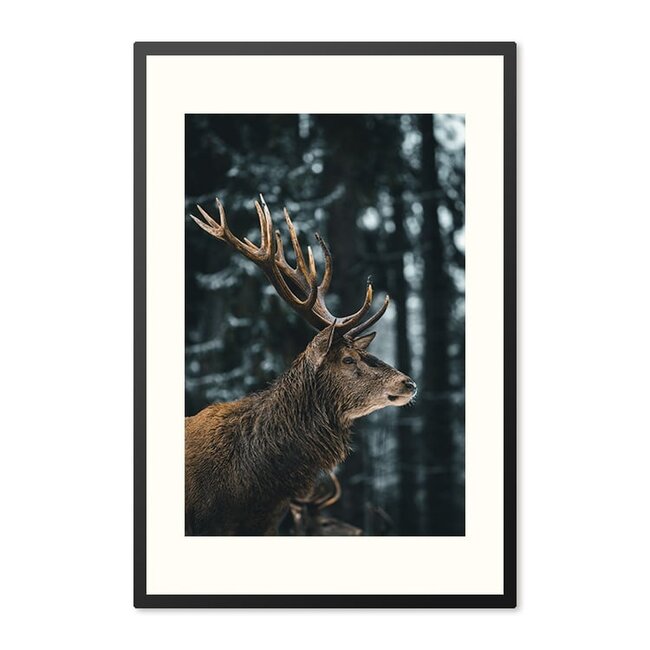 Sweet Living Poster mit Rahmen Wet Deer