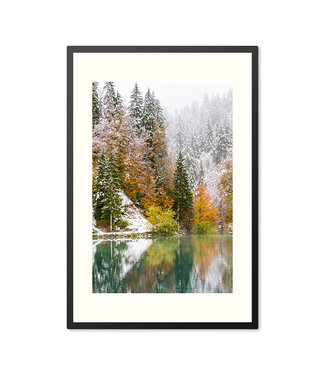 Sweet Living Poster mit Rahmen Winterwald