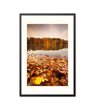 Sweet Living Poster mit Rahmen Autumn Lake