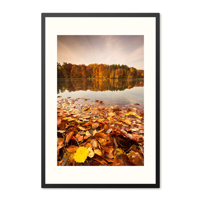 Sweet Living Poster mit Rahmen Autumn Lake