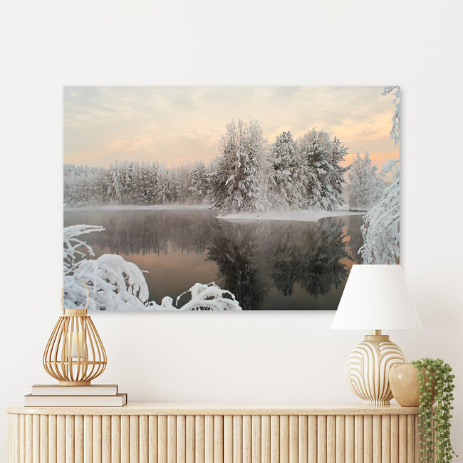 Sweet Living Glas Bild Gefrorener See