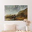 Sweet Living Glas Bild Flusslandschaft mit Reitern