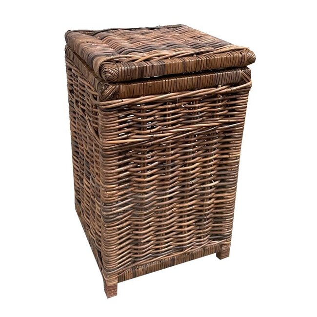 Sweet Living Rattan Wäschekorb Antiq - 42x42xH68 cm