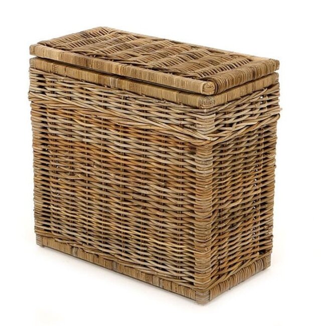 Sweet Living Rattan Wäschekorb Grauwasch - 68x33xH66 cm