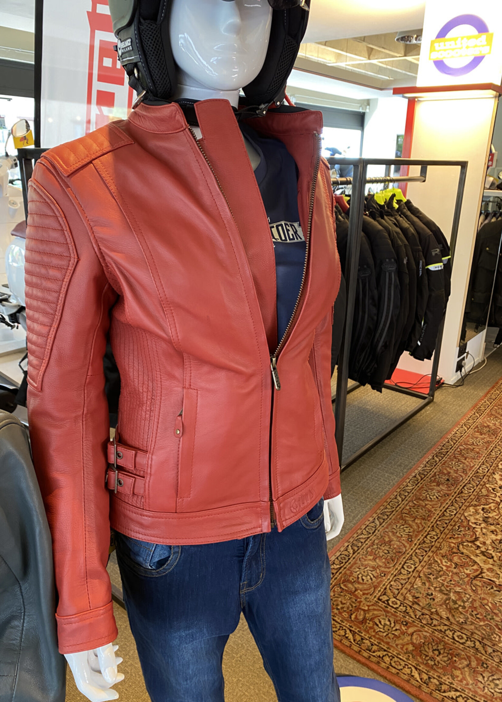 GUNS GUNS Legacy Moto Biker Jacket Red