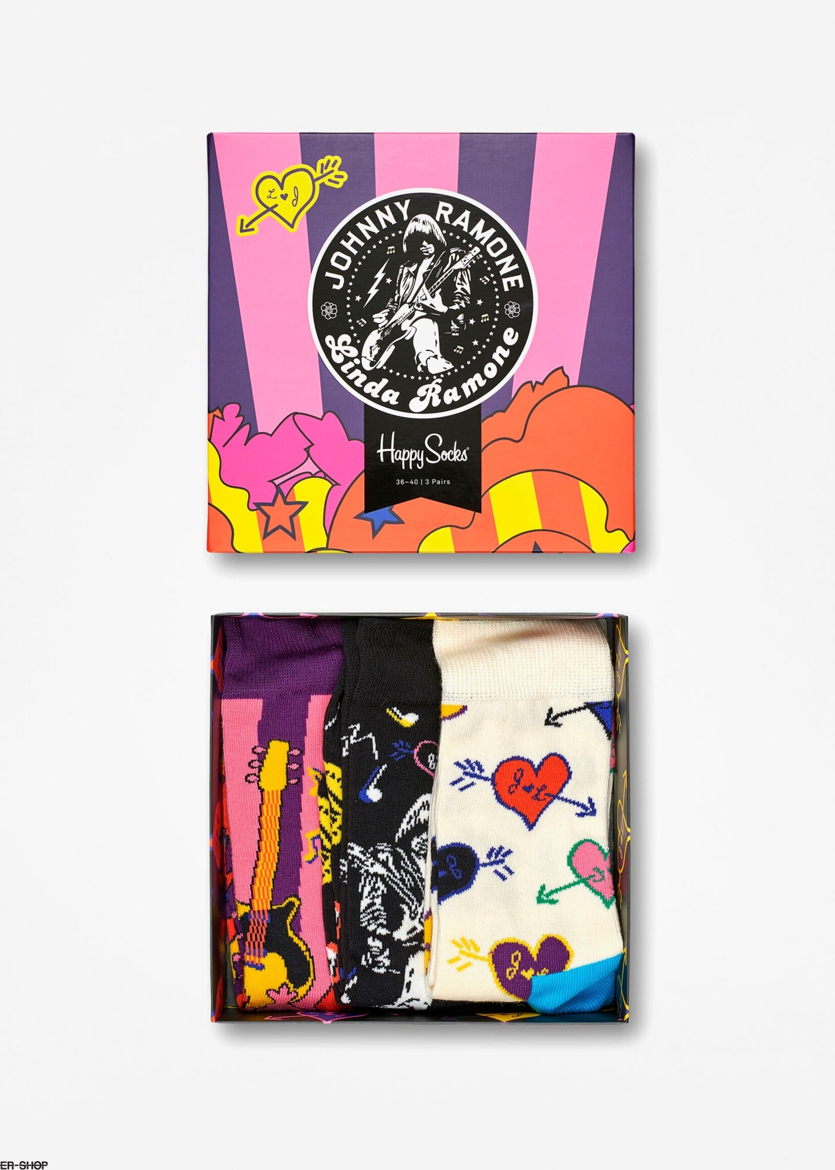 Happy Socks Happy Socks The Linda & Johnny Ramone 3 pack gift box set
