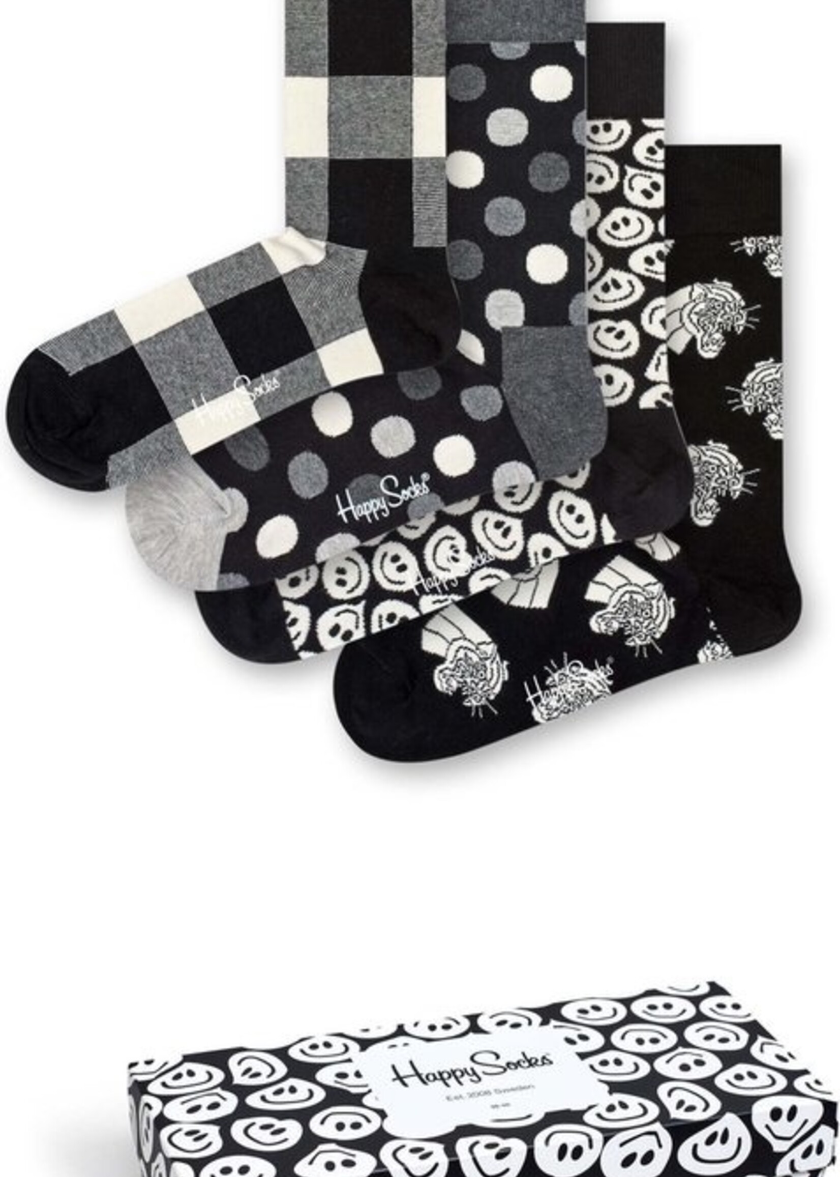 Happy Socks Happy Socks Black & White Gift Box