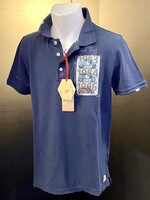 BOB BOB Polo Piquet Print On Heart Navy