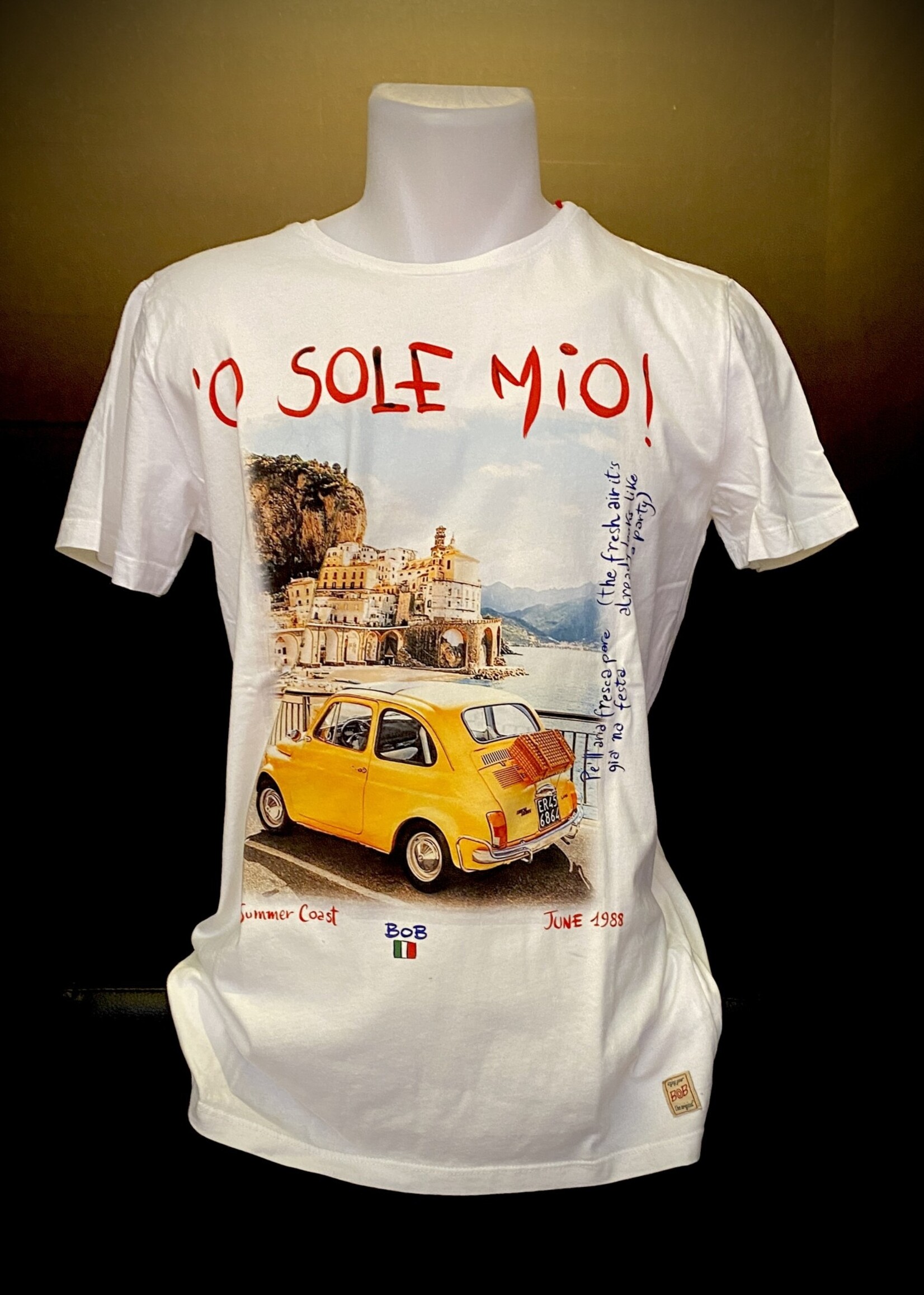 BOB BOB T-Shirt Jersey Stampata Gesso