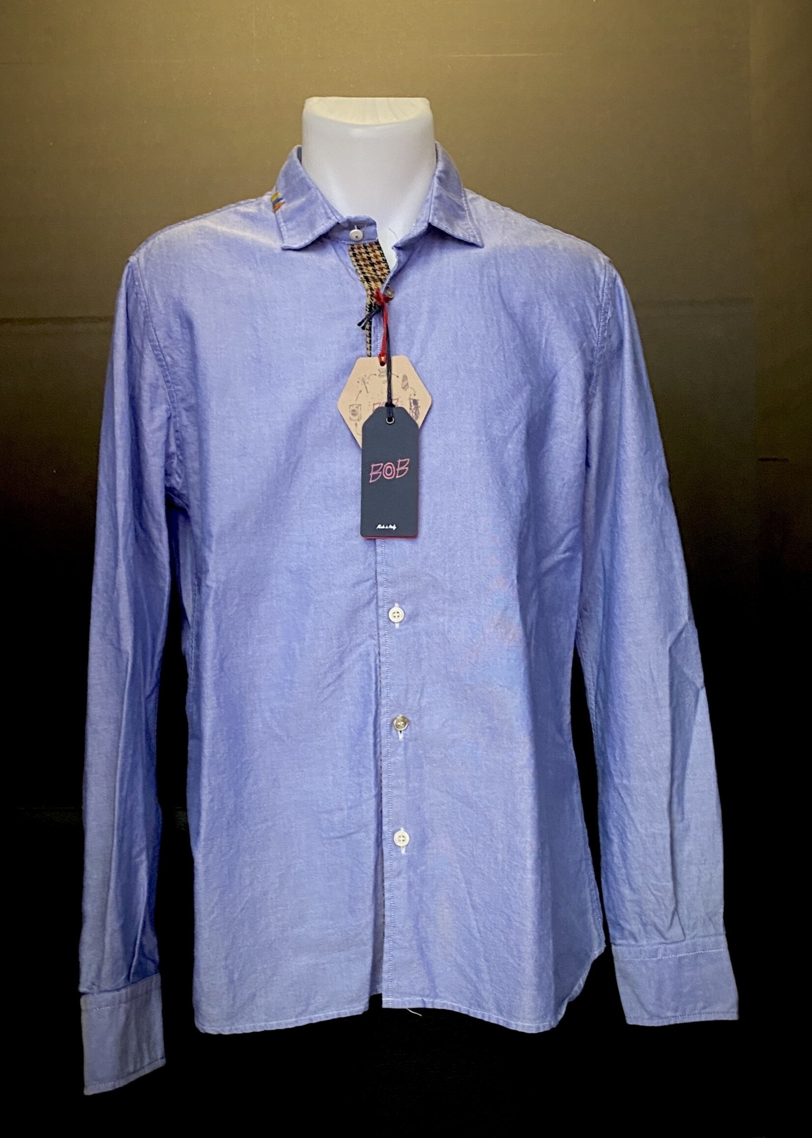 BOB BOB Camacia Collo Normale Blu