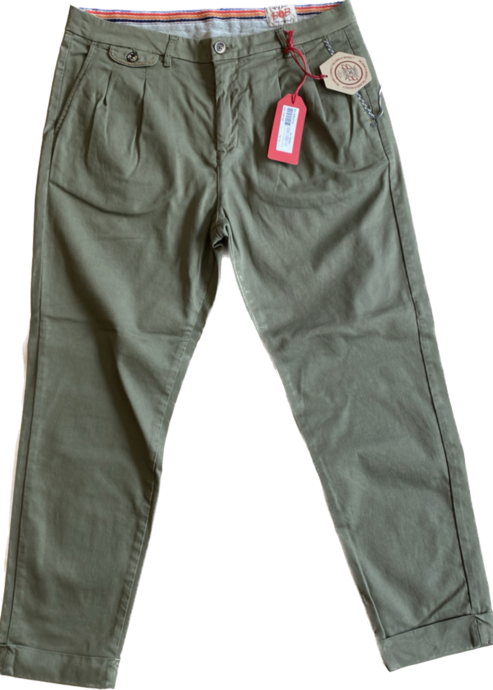 BOB BOB Pantalone Cotone Con Doppia Pences