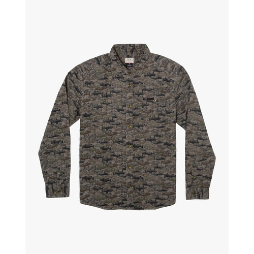 RVCA Horton Fish Camo - Overhemd lange mouw voor heren RVCA Horton Fish Camo - Overhemd lange mouw voor heren