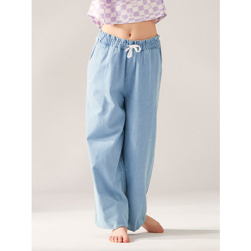 Roxy Here Comes The Weekend - Lichte Denim Palazzo Broek voor Meisjes 4-14 Roxy Here Comes The Weekend - Lichte Denim Palazzo Broek voor Meisjes 4-14