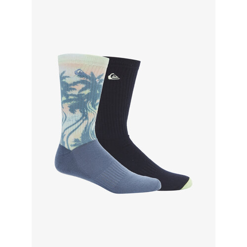 Quiksilver Qk Wavy Palm - Set van twee paar halfhoge sokken voor Heren Quiksilver Qk Wavy Palm - Set van twee paar halfhoge sokken voor Heren