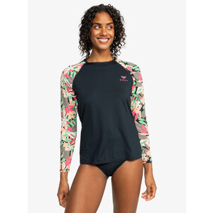 Roxy Printed - Rash Vest met Rits en Lange Mouw voor Dames