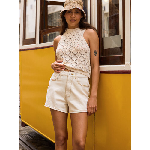 Roxy Chlo Natural - Denim Short met Relaxed fit voor Dames