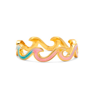 puravida Tie dye enamel wave ring size 6