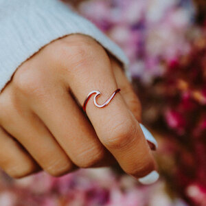 puravida Wave Ring rose gold size 8