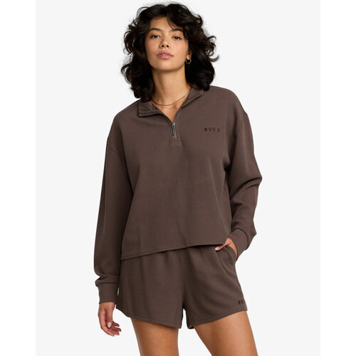 RVCA Glory Waffle - Half Zip Sweatshirt voor dames RVCA Glory Waffle - Half Zip Sweatshirt voor dames