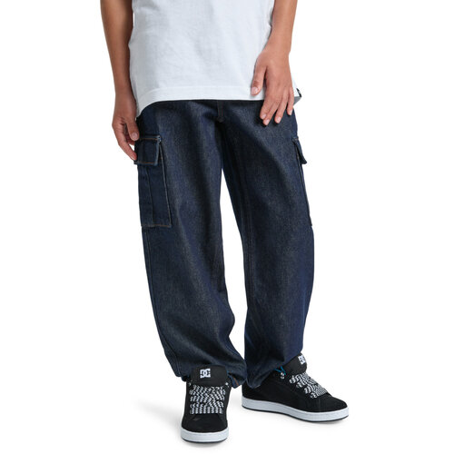 DC Shoes Baggy Cargo Indigo Dye - Denim Broek voor Jongens 8-14 DC Shoes Baggy Cargo Indigo Dye - Denim Broek voor Jongens 8-14